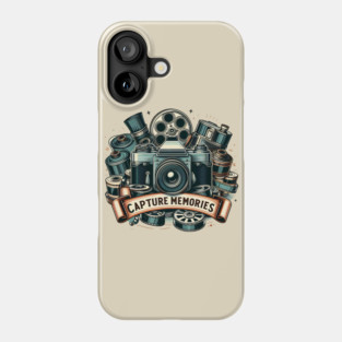 Capture Memories – Vintage Camera Photography Artwork Phone Case