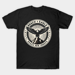 Reach New Heights – Bold Eagle Motivational Graphic T-Shirt