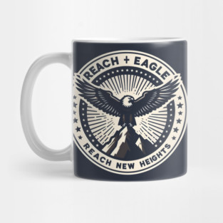 Reach New Heights – Bold Eagle Motivational Graphic Mug