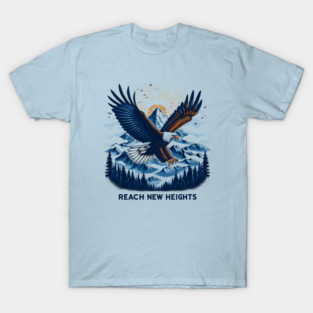 Reach New Heights – Bold Eagle Mountain Artwork T-Shirt