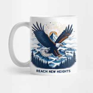 Reach New Heights – Bold Eagle Mountain Artwork Mug