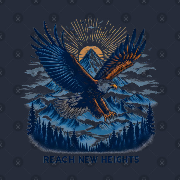 Reach New Heights – Bold Eagle Mountain Artwork by MakerMind8.2