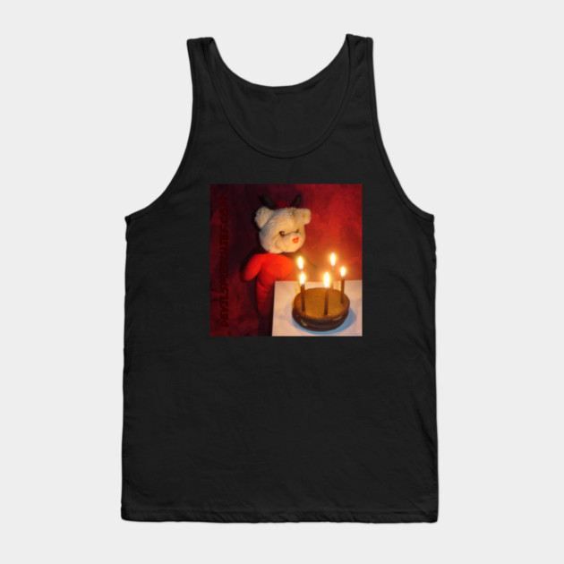 Satanbear with Candles Tank Top by Satansplain, Dr. Schitz, Devil's Mischief
