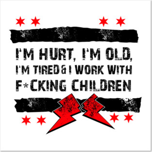 Old Man Punk I'M Hurt, I'M Old, I'M Tired CM Posters and Art