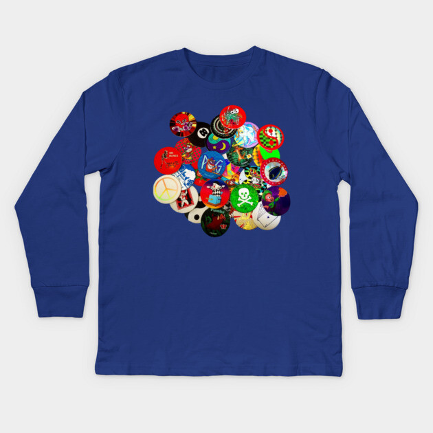 Pile of Pogs 90s Kids Long Sleeve T-Shirt by casualteesinc