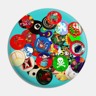 Pile of Pogs 90s Pin