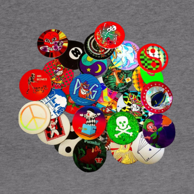 Pile of Pogs 90s by casualteesinc