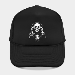 skull with headphones Hat