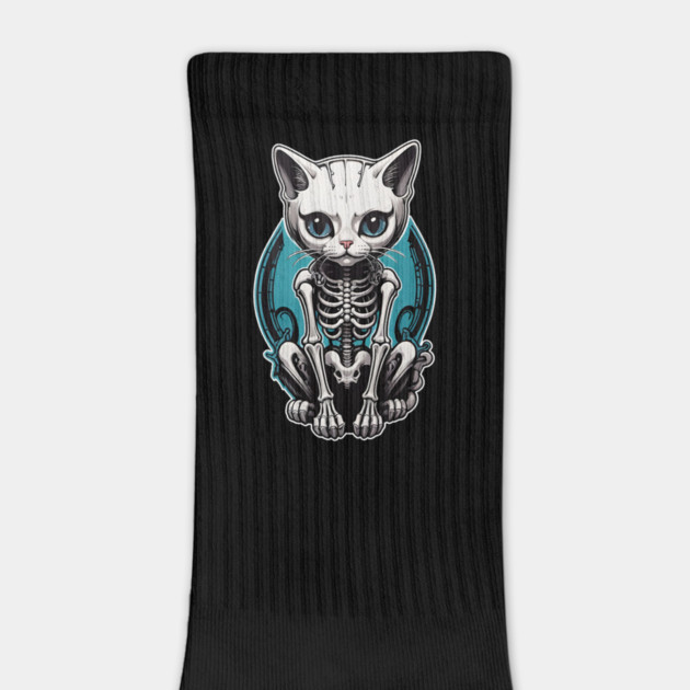 White Skeleton Cat 3 by Grave Digs