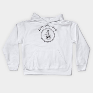 Vintage Rowing Kids Hoodie