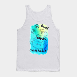 Cool Watercolor Chinchilla Tank Top