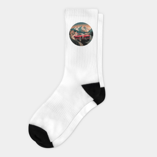 60s Style Muscle Car Socks by Vinokurio