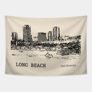 Long Beach California Tapestry