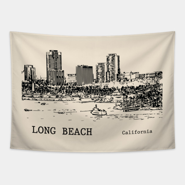 Long Beach California Tapestry by Lakeric