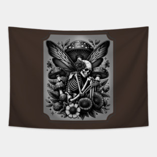 Fairycore Clothing Women Cottagecore Butterfly Skeleton Y2K Tapestry