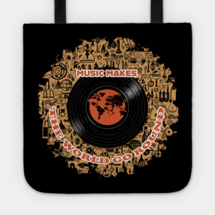 Music Makes the World Go Round Tote