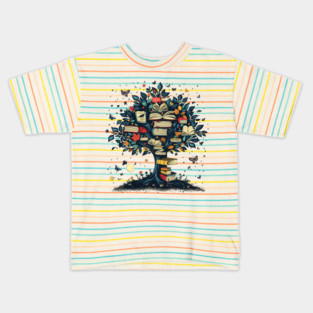 Tree of Knowledge with Books Kids T-Shirt