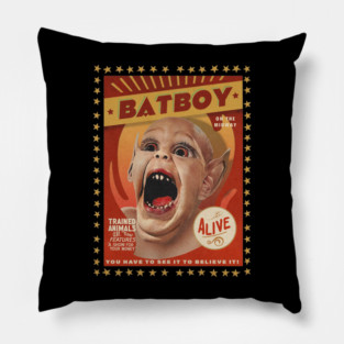 Batboy (Freak Show-style Poster) Pillow