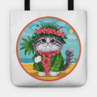 Hawaiian Cat on the Beach Tote