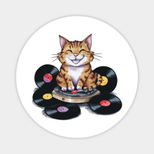 Music Cat Magnet