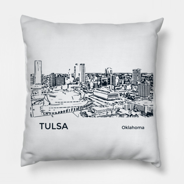 Tulsa Oklahoma Pillow by Lakeric