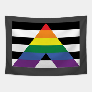 Straight Ally pride flag Tapestry