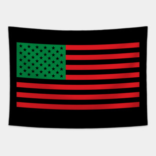 Pan African American Flag Tapestry