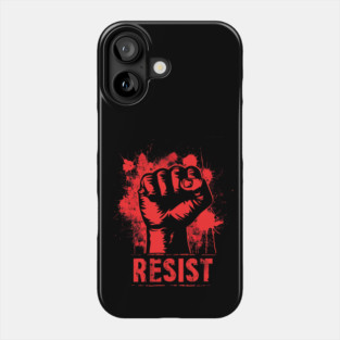 Resist Protest fist - Red Phone Case