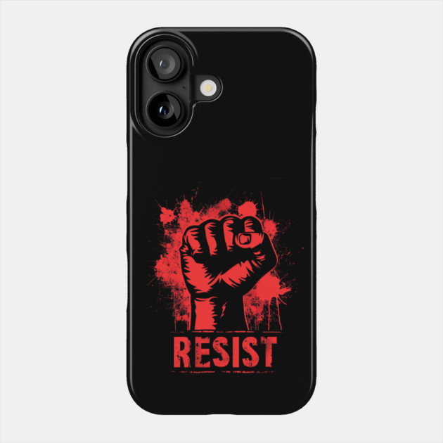 Resist Protest fist - Red Phone Case by UrbanLifeApparel