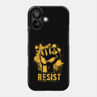 Resist Protest fist - Yellow Gold Phone Case
