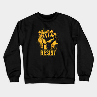 Resist Protest fist - Yellow Gold Crewneck Sweatshirt