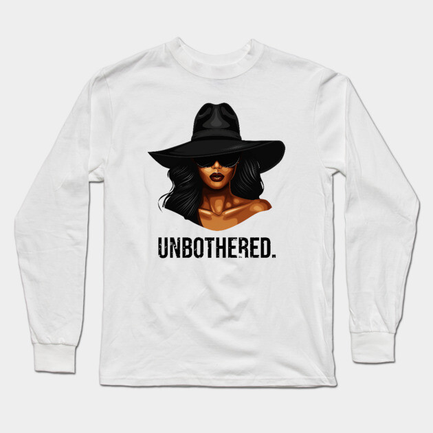 Unbothered Black Queen Long Sleeve T-Shirt by UrbanLifeApparel