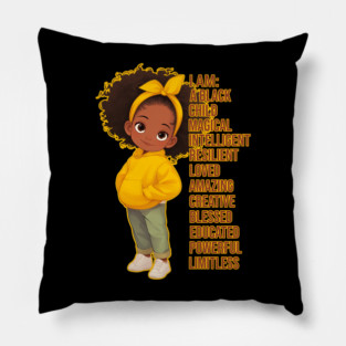 Limitless Black Girl Pillow
