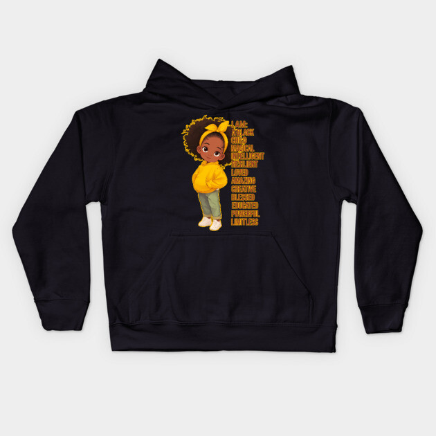 Limitless Black Girl Kids Hoodie by UrbanLifeApparel