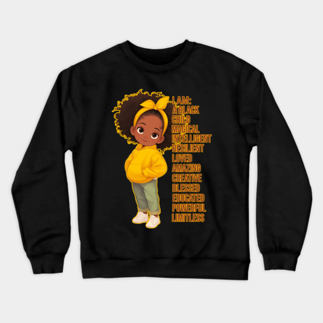 Limitless Black Girl Crewneck Sweatshirt by UrbanLifeApparel