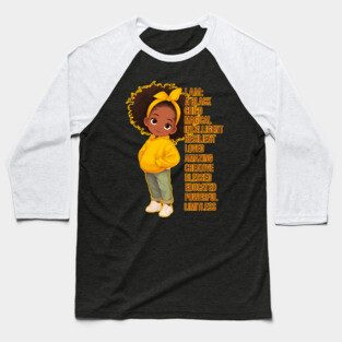 Limitless Black Girl Baseball T-Shirt