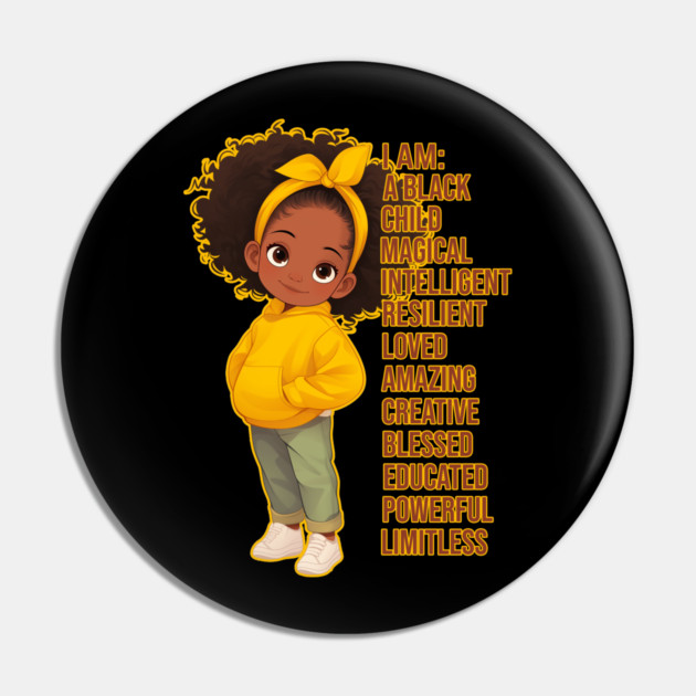 Limitless Black Girl Pin by UrbanLifeApparel