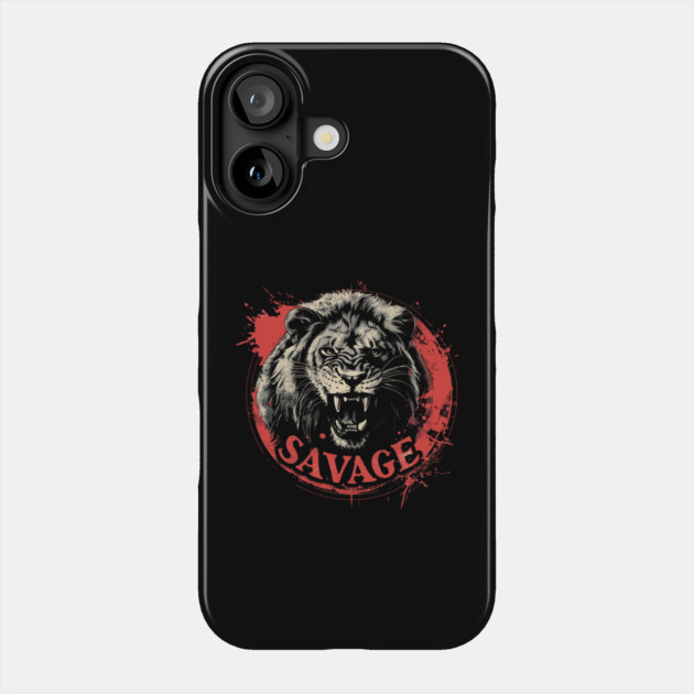 Savage Lion Phone Case by UrbanLifeApparel