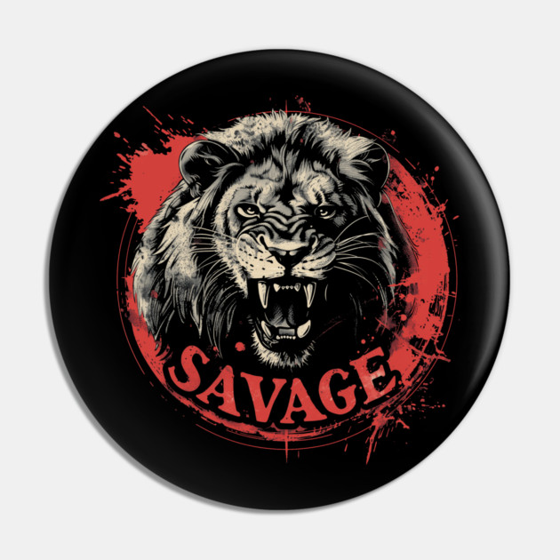 Savage Lion Pin by UrbanLifeApparel