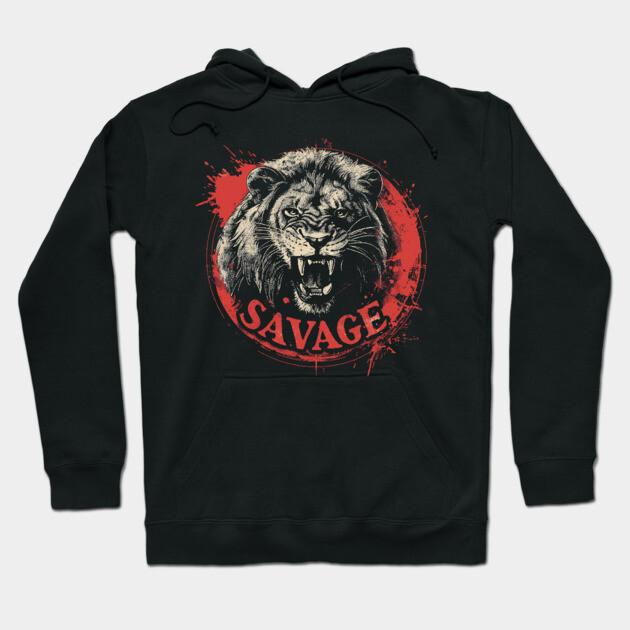 Savage Lion Hoodie by UrbanLifeApparel
