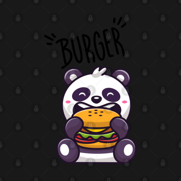 Baby Panda Love Burger by Urbanprint
