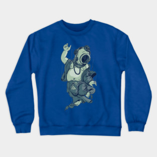 Aqua Buddha Crewneck Sweatshirt