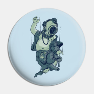 Aqua Buddha Pin
