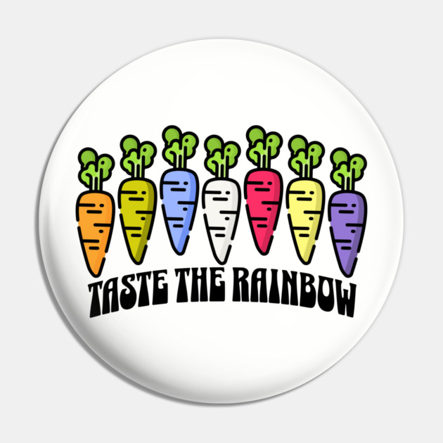Rainbow Carrots Pin by HolidayBug
