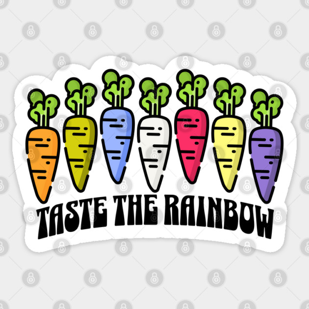 Rainbow Carrots Sticker by HolidayBug