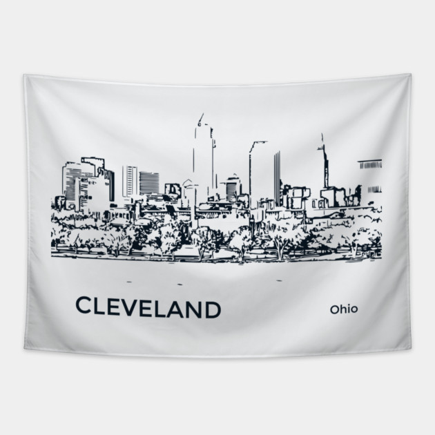 Cleveland Ohio Tapestry by Lakeric