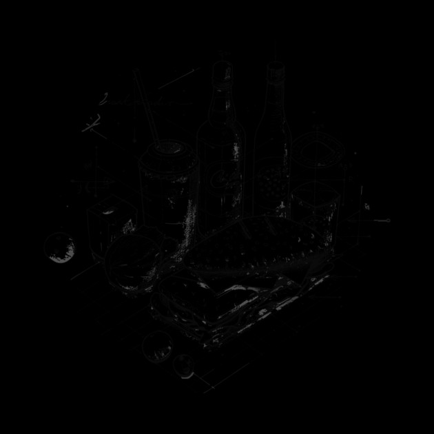 Black and White Meal Drawing by Vinokurio