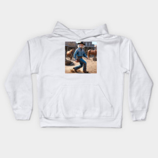Albert Einstein in the Wild Wild West Kids Hoodie