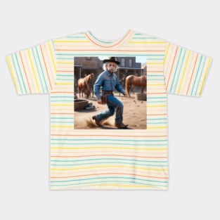 Albert Einstein in the Wild Wild West Kids T-Shirt