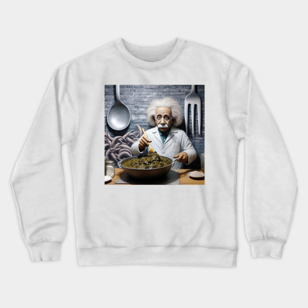 Albert Einstein's Soul Food Cafe Crewneck Sweatshirt by High Voltage Graphics